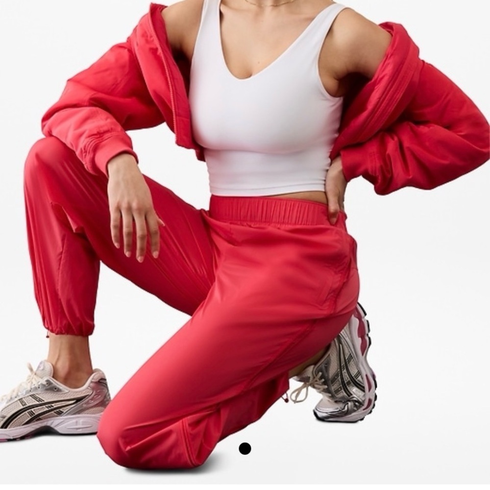 Athleta Red Track Pants